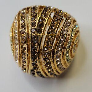 Gold Dome Cocktail Fashion Ring-  Size 5, Size 9